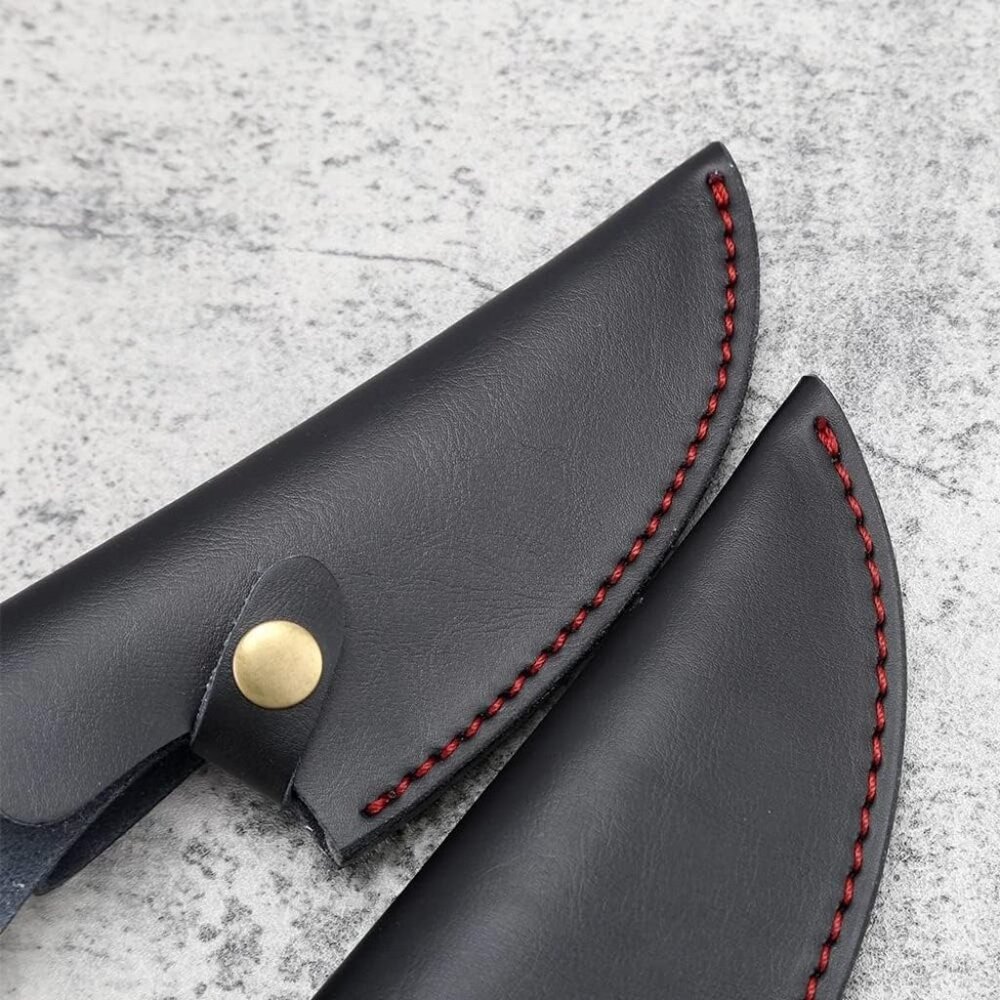 5.5"6" Inch Knife Sheath Leather Case For Fixed Blade Serbian Boning Knife Holde